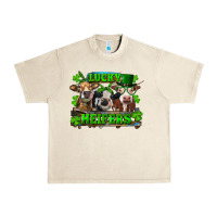 Sandshell St Patricks Day Lucky Heifers Urban Heavy Tee - RanaPortraitStore