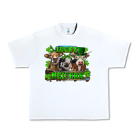 White St Patricks Day Lucky Heifers Urban Heavy Tee - RanaPortraitStore
