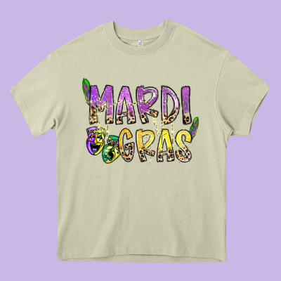 Mardi Gras Heavy Core Tee Designed By Sublimationcraftshop