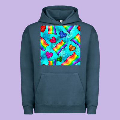 Pride Lgbtq Flags And Leopard Seamless Pattern Urban Hoodie Designed By Bundleandbundleshop
