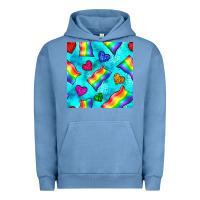 Pigment Pebble Blue Pride lgbtq flags and leopard seamless pattern Urban Hoodie - BundleAndBundleShop