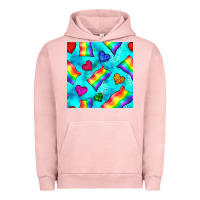 Pigment Salmon Pride lgbtq flags and leopard seamless pattern Urban Hoodie - BundleAndBundleShop