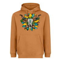 Meerkat bull skull gemstone cactus leopard sunflower Heavyweight Hoodie - Artiststas