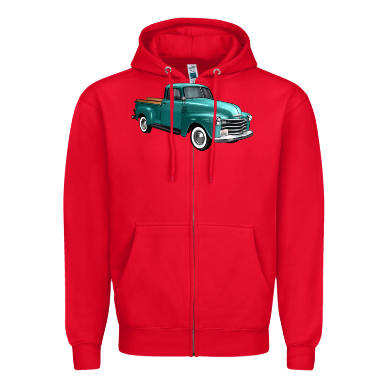 Western Truck Right 34 View Zipper Hoodie by FaDigitalArtStudio | Teevron