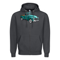 Smoke western truck right 34 view Zipper Hoodie - FaDigitalArtStudio
