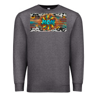 Charcoal Heather leopard sunflower mom license plate Premium Sweatshirt - Artiststas
