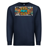 Navy leopard sunflower mom license plate Premium Sweatshirt - Artiststas