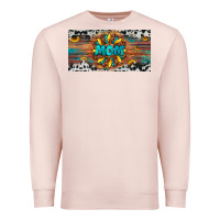 Pale Pink leopard sunflower mom license plate Premium Sweatshirt - Artiststas