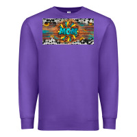 Purple leopard sunflower mom license plate Premium Sweatshirt - Artiststas