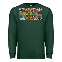 Sports Green leopard sunflower mom license plate Premium Sweatshirt - Artiststas