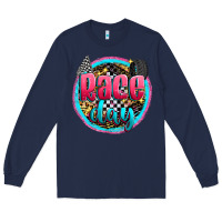 Navy race day Long Sleeve Tee - Zillion Design Studio