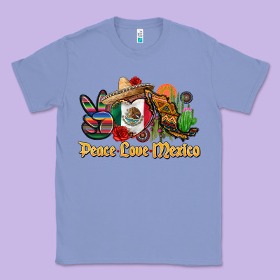 Peace Love Mexico Classic Tee Designed By Cts Tumbler Store