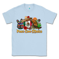 Dusty Blue peace love mexico Classic Tee - CTS Tumbler Store