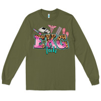 Army Green ekg tech Long Sleeve Tee - AdoDesignShop