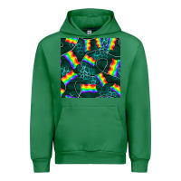 Emerald Pride lgbtq flags with leopard seamless pattern Urban Hoodie - BundleAndBundleShop