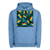 Pigment Pebble Blue Pride lgbtq flags with leopard seamless pattern Urban Hoodie - BundleAndBundleShop