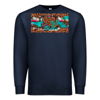 Navy hearts mama license plate Premium Sweatshirt - Artiststas