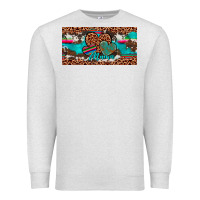 Oatmeal Heather hearts mama license plate Premium Sweatshirt - Artiststas