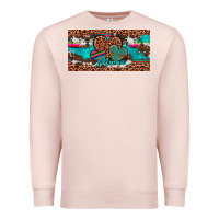Pale Pink hearts mama license plate Premium Sweatshirt - Artiststas