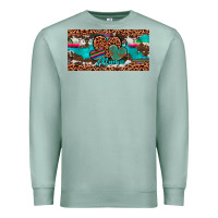 Seafoam hearts mama license plate Premium Sweatshirt - Artiststas