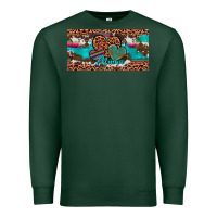 Sports Green hearts mama license plate Premium Sweatshirt - Artiststas