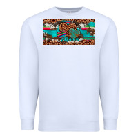 White hearts mama license plate Premium Sweatshirt - Artiststas