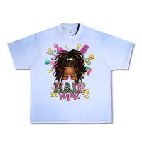 Grape Ice afro locs hair stylist messy bun tbw Urban Heavy Tee - texasbilliewilder