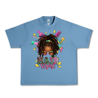 Pebble Blue afro locs hair stylist messy bun tbw Urban Heavy Tee - texasbilliewilder
