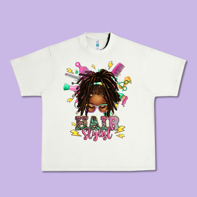 Urban Heavy Tee afro locs hair stylist messy bun tbw