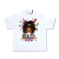 White afro locs hair stylist messy bun tbw Urban Heavy Tee - texasbilliewilder