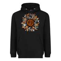 Black cowhide leopard aztec sunflower Heavyweight Hoodie - Artiststas