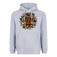 Heather Grey cowhide leopard aztec sunflower Heavyweight Hoodie - Artiststas