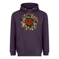Plum cowhide leopard aztec sunflower Heavyweight Hoodie - Artiststas