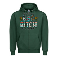 Sports Green Behind Every Bad Bitch is a Carseat Zipper Hoodie - CowhideDigitalArt