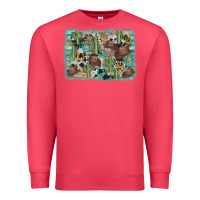 Cardinal cactus cowboy hat background Premium Sweatshirt - AdoDesignShop