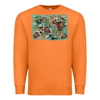 Carrot cactus cowboy hat background Premium Sweatshirt - AdoDesignShop