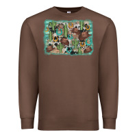Chestnut cactus cowboy hat background Premium Sweatshirt - AdoDesignShop