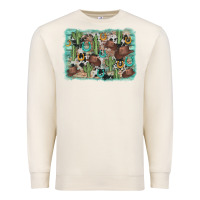 Sandshell cactus cowboy hat background Premium Sweatshirt - AdoDesignShop