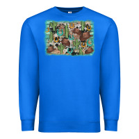 True Royal cactus cowboy hat background Premium Sweatshirt - AdoDesignShop