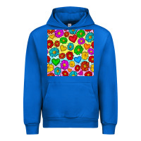 Cobalt Pride lgbtq flowers and hearts seamless pattern Urban Hoodie - BundleAndBundleShop