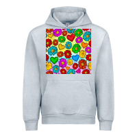 Heather Grey Pride lgbtq flowers and hearts seamless pattern Urban Hoodie - BundleAndBundleShop
