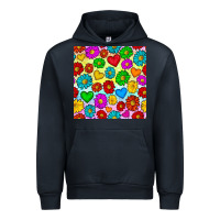 Navy Pride lgbtq flowers and hearts seamless pattern Urban Hoodie - BundleAndBundleShop