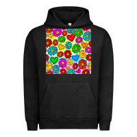 Pigment Black Pride lgbtq flowers and hearts seamless pattern Urban Hoodie - BundleAndBundleShop