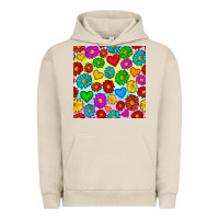 Pigment French Oak Pride lgbtq flowers and hearts seamless pattern Urban Hoodie - BundleAndBundleShop