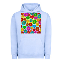 Pigment Grape Ice Pride lgbtq flowers and hearts seamless pattern Urban Hoodie - BundleAndBundleShop
