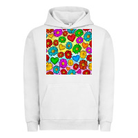 Pigment Lunar Rock Pride lgbtq flowers and hearts seamless pattern Urban Hoodie - BundleAndBundleShop