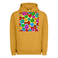 Pigment Peanut Butter Pride lgbtq flowers and hearts seamless pattern Urban Hoodie - BundleAndBundleShop