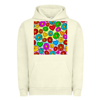 Pigment Pistachio Pride lgbtq flowers and hearts seamless pattern Urban Hoodie - BundleAndBundleShop