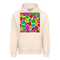Sandshell Pride lgbtq flowers and hearts seamless pattern Urban Hoodie - BundleAndBundleShop