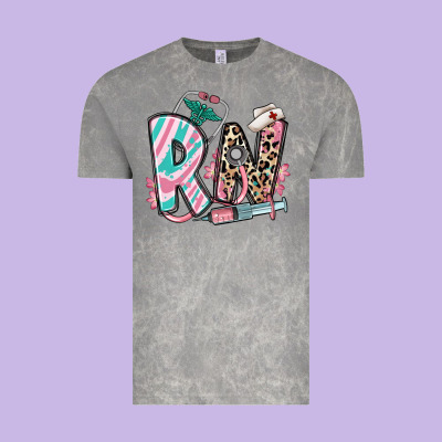 Vintage Tee floral rn registered nurse